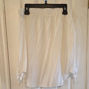 Elegant White Off-Shoulder Shirt